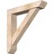 Ekena Millwork Traditional Slat Smooth Bracket w/ Offset Brace, Douglas Fir, 5 1/2"W x 28"D x 28"H BKT0604X28X28TRA06SDF - alternate 1
